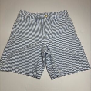 Vineyard Vines Boys Seersucker Blue and White Striped Shorts Size 6